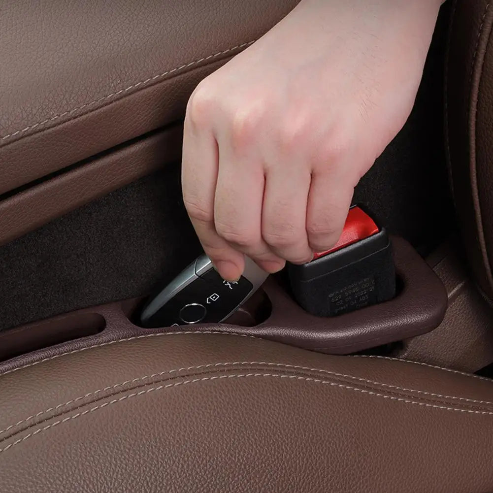 Car Seat Gap Filler PU Leather Console Organizer 2-Pack