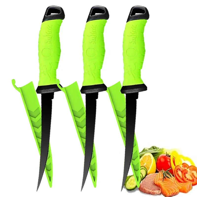 Stainless Steel Fillet Boning Knife for Fish Multi-Purpose Meat Cleaver Butcher Knife Fruit Cutter Fishes Slicing Kitchen Knives Peaceful Pleasures Health and Wellness