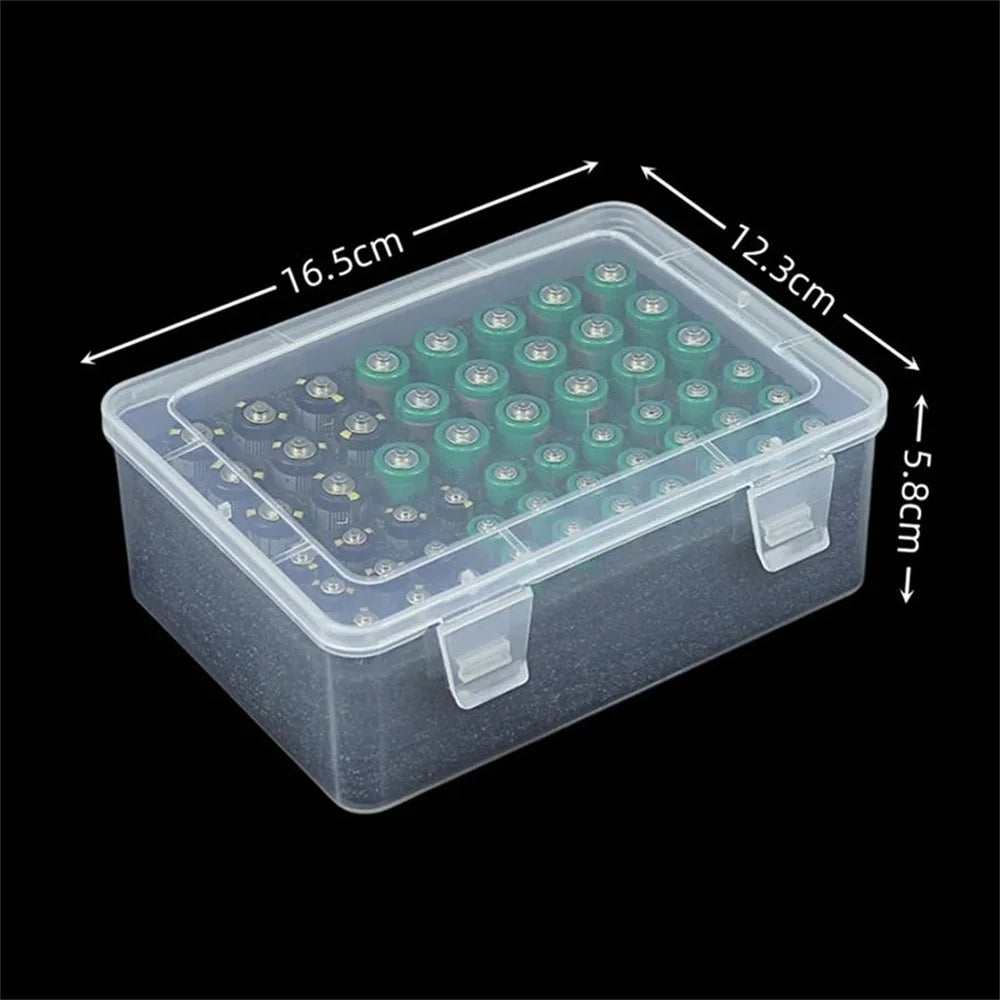 AA AAA Battery Organizer Box – 54-Cell Storage Case & Dispenser