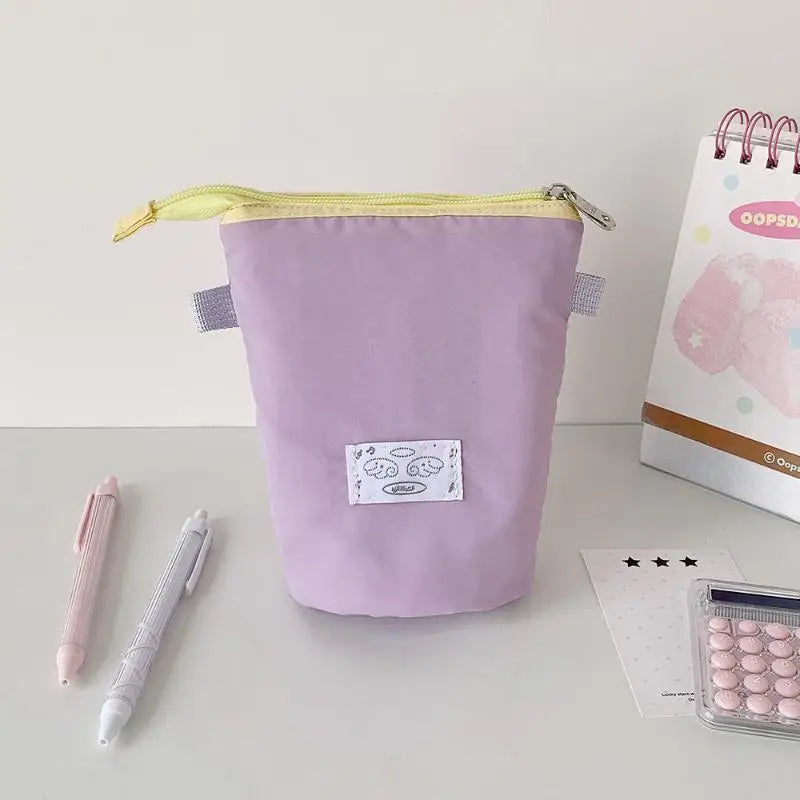 Polka Dot Pencil Case – Portable Large Capacity Pen Organizer