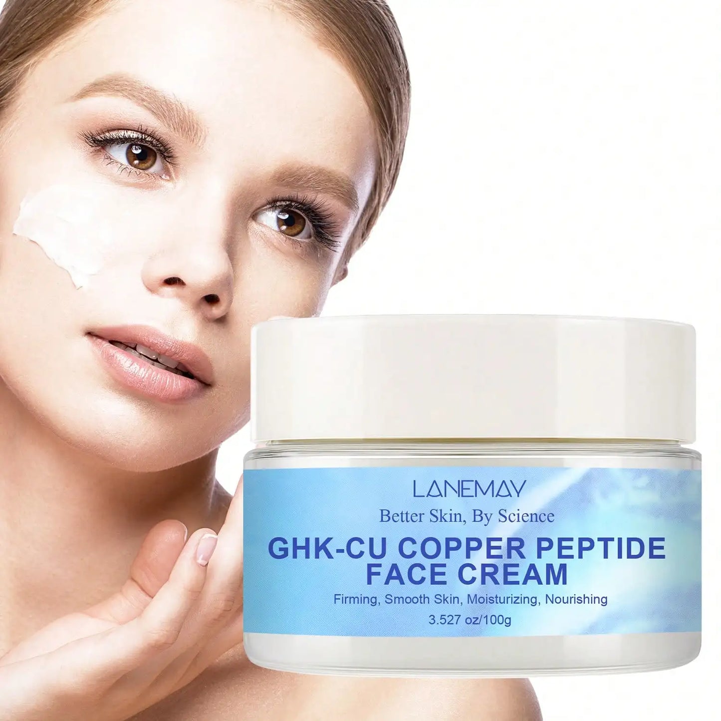 GHK-Cu Copper Peptide Cream | 72H Hydration & Firming