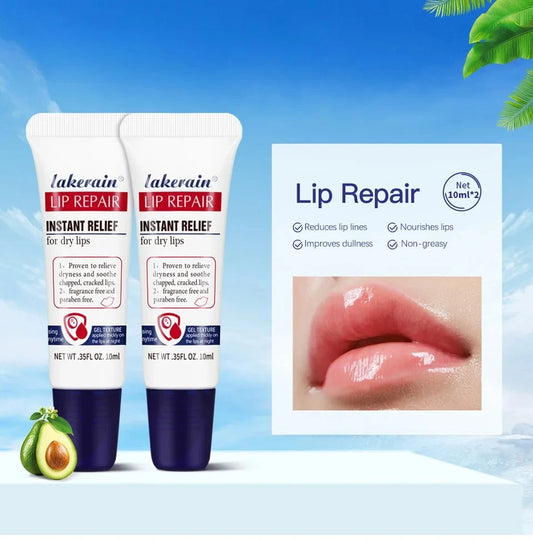 2pcs/Lot Lip Repair Gel Moisturizing Instant Relief For Dry Lips Liquid Lip Balm Paraben Free Lip Care Product Reduce Lips Line Peaceful Pleasures Health and Wellness
