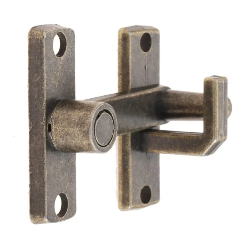 1 Set Bronze Sliding Window Door Lock Handle With Screws Metal Door Latch Guard Latch Bolt Home Safety Chain Door Home Hardware Peaceful Pleasures Health and Wellness