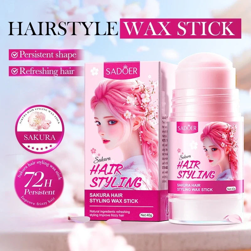 SADOER Cherry Blossom Hair Wax Stick 40g | Frizz Control
