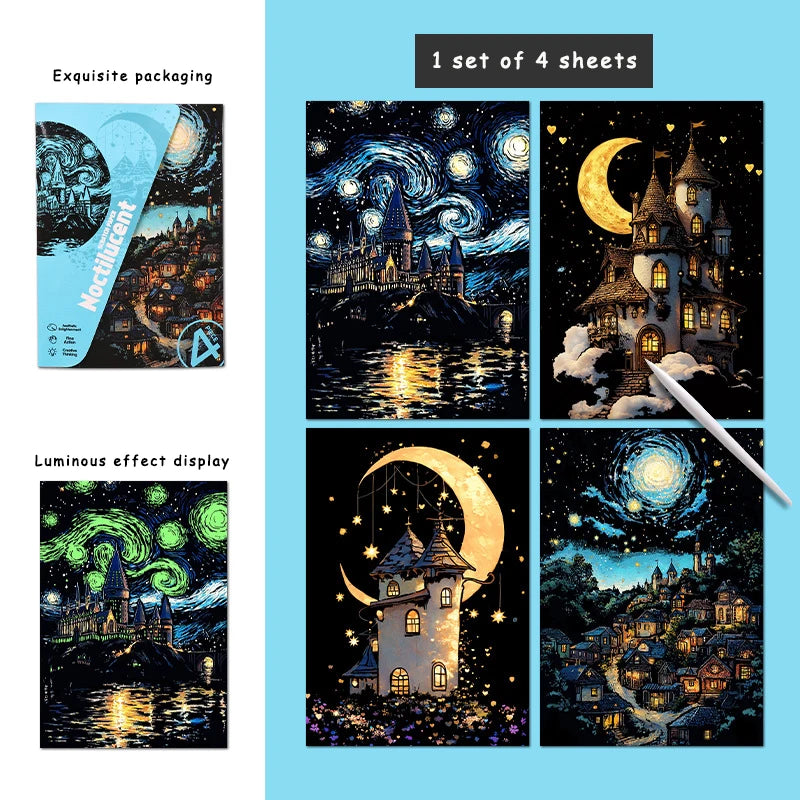 A5 Light Scratch Drawings Adult Colorful Paper Student Creative Toy