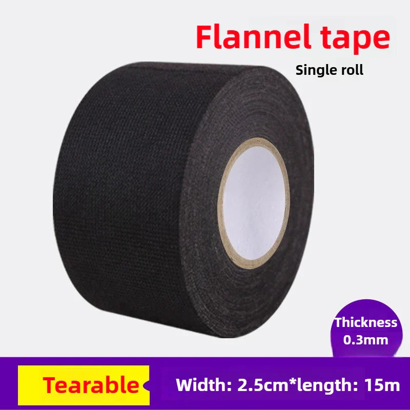 25mm x 15M Automotive Flannel Wiring Harness Tape Anti-Rattle
