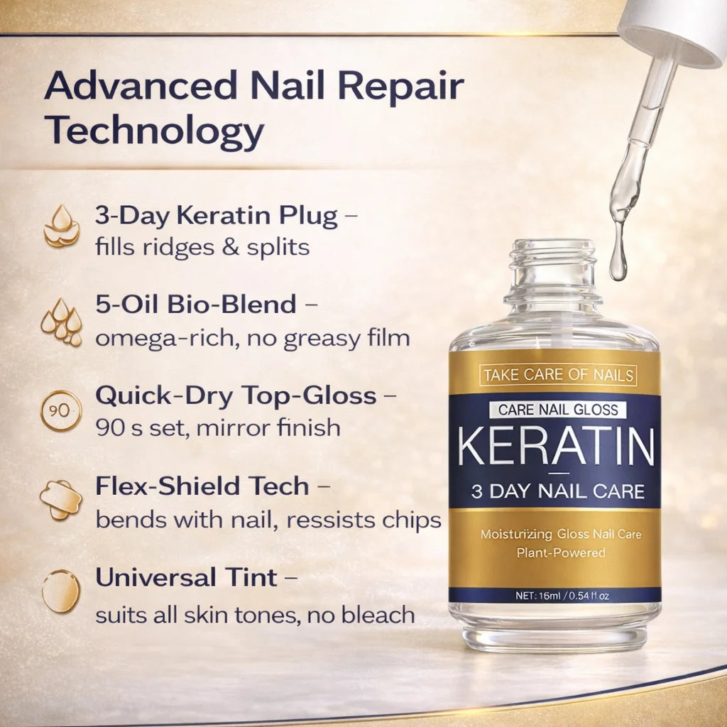 3 Days Nail Care Oil Keratin Amino Acid Formula Fast Dry 90s Salon Shine No Chip Deep Moisture Nail Strengthener,15ml Peaceful Pleasures Health and Wellness