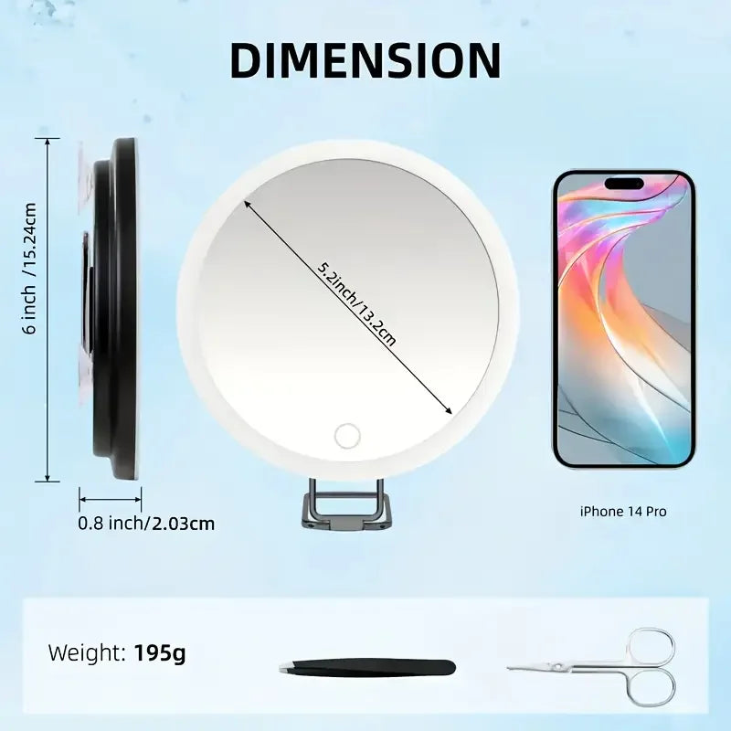 40X Magnifying Makeup Mirror with Adjustable LED Light