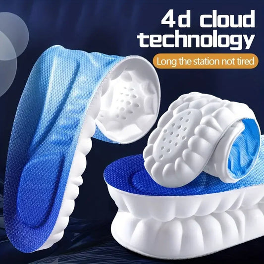4D Latex Sport Insoles Super Soft High Elasticity Shoe Pads, Deodorant Cushion Arch Support Running Insoles Foot Insole Peaceful Pleasures Health and Wellness