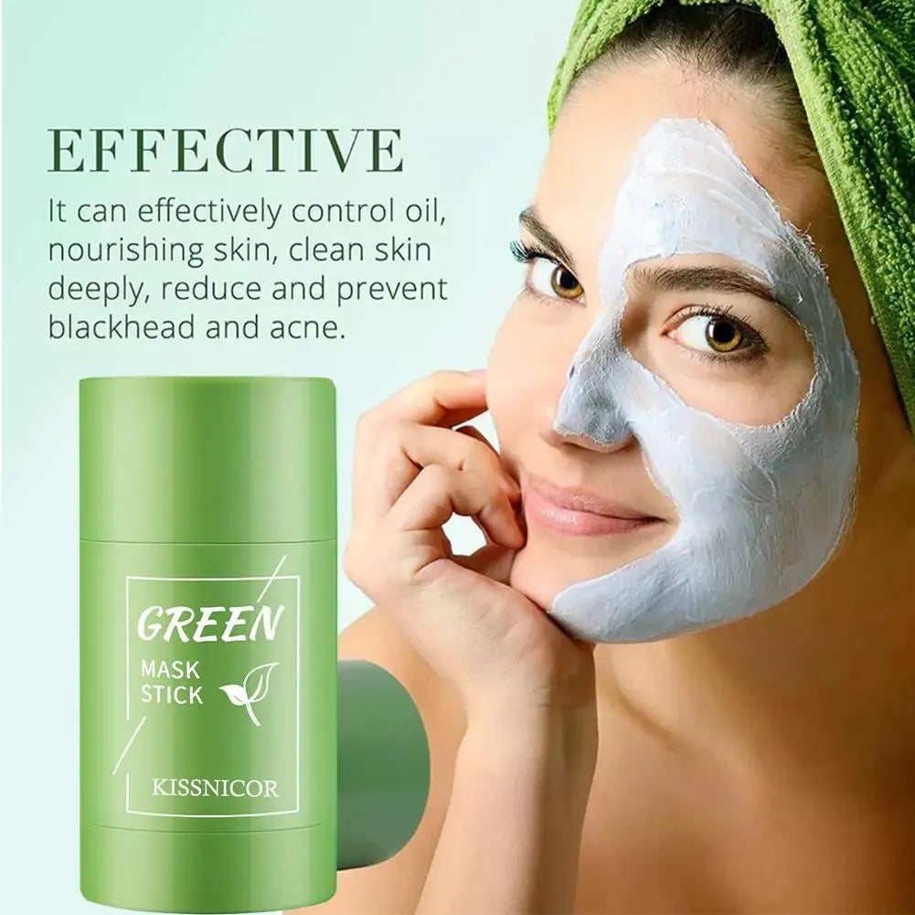 Green Tea Mask Stick for Face,Cleansing Purifying Clay Mask, Reduce Blackhead Moisturizing, Oil Control, Deep Clean Pore Peaceful Pleasures Health and Wellness