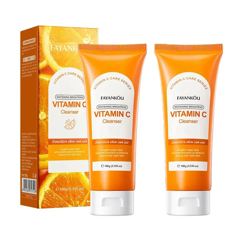 Vitamin C Foaming Facial Cleanser – Brighten & Deep Clean Facial Cleanser Peaceful Pleasures Health and Wellness 2PCS