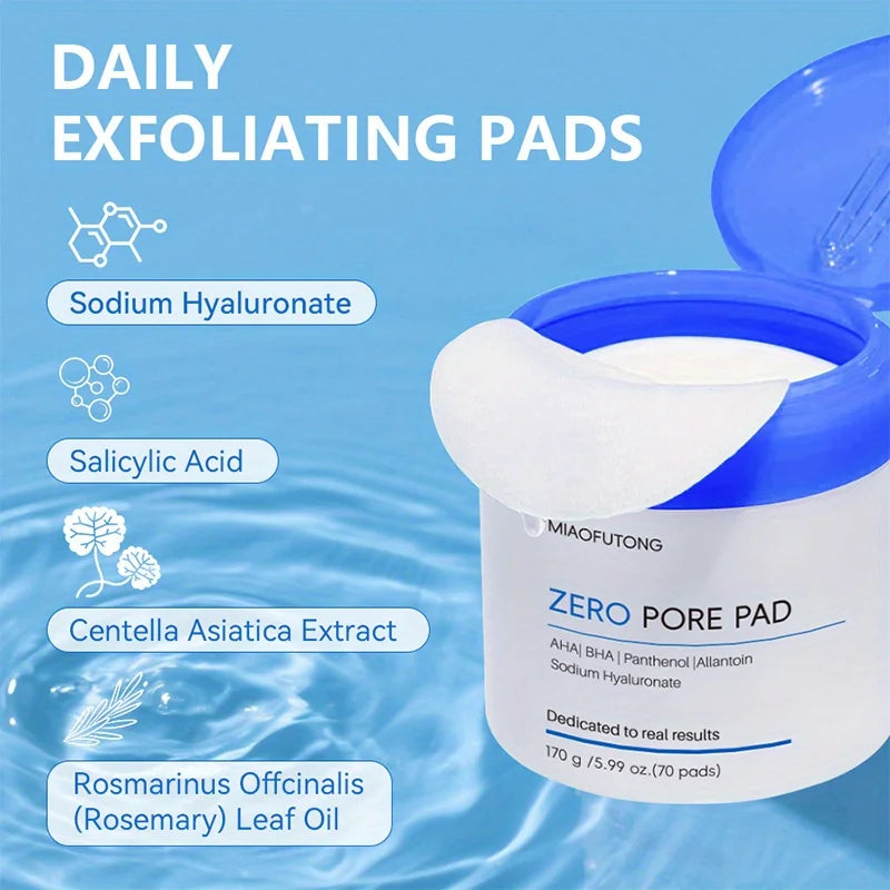 70-Pack Hyaluronic Acid Cotton Makeup Remover Pads