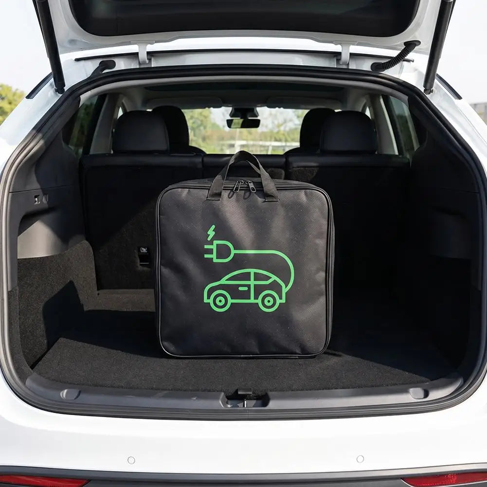 EV Charging Cable Storage Bag Waterproof Car Battery Cable Handled Bag EV Car Charging Gun Storage Organizer Peaceful Pleasures Health and Wellness