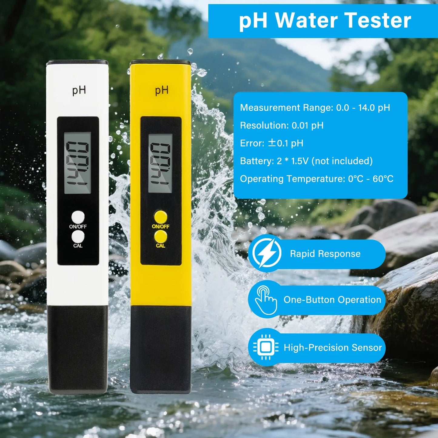 2026 Digital PH Meter 0.01 High Accuracy, 0-14 pH Range Water Quality Tester for Drinking Water, Aquarium, Pool, Hydroponics Peaceful Pleasures Health and Wellness