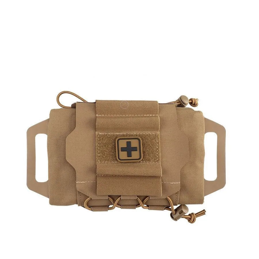 Tactical First Aid Kit Outdoor Hunting Bag Pouch IFAK Kits MOLLE Medical Pouch Rapid Deployment First-aid Survival Kit Peaceful Pleasures Health and Wellness Brown