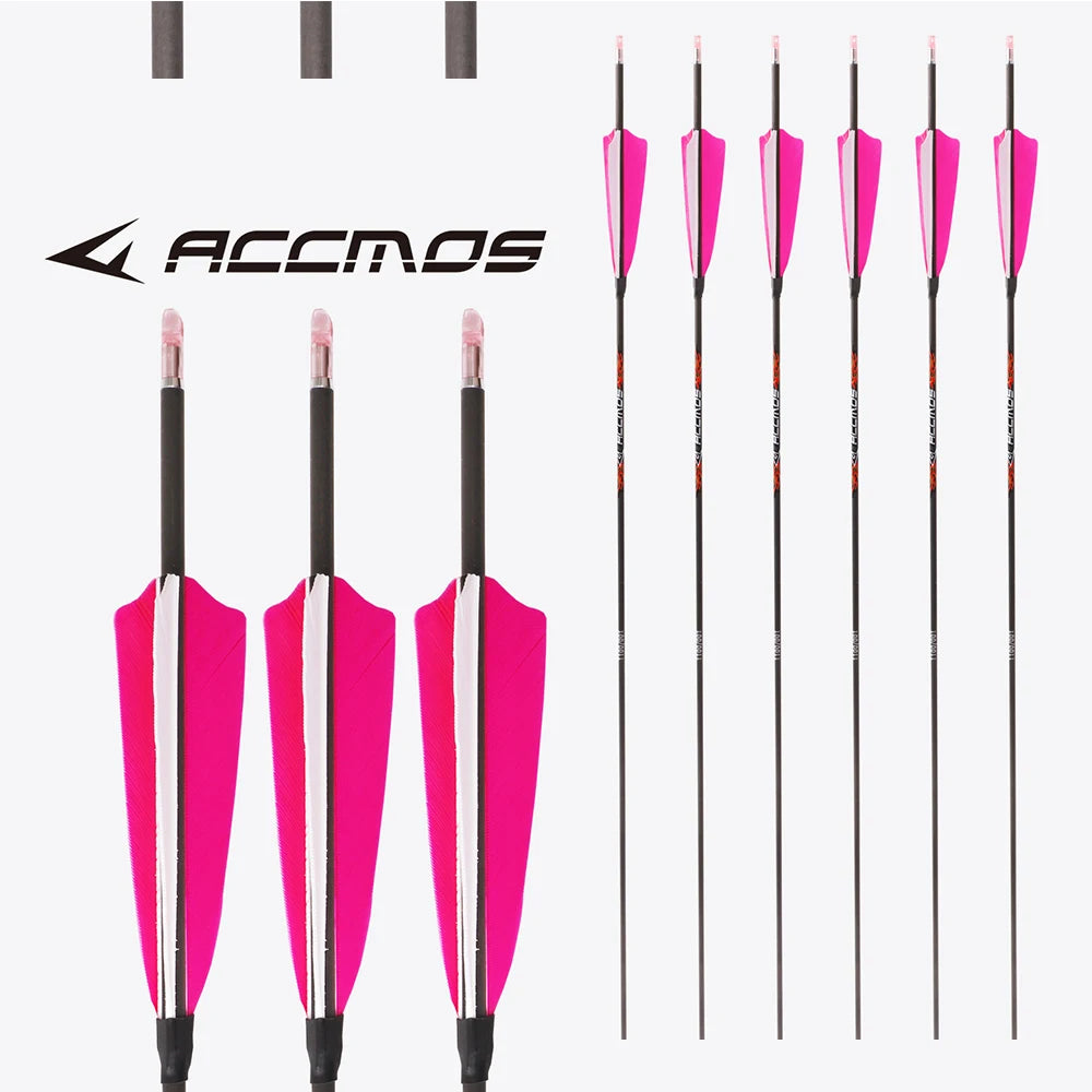 12 18ps ID4 Pure Carbon Arrow Spine 300-1500 Archery Bow Hunting