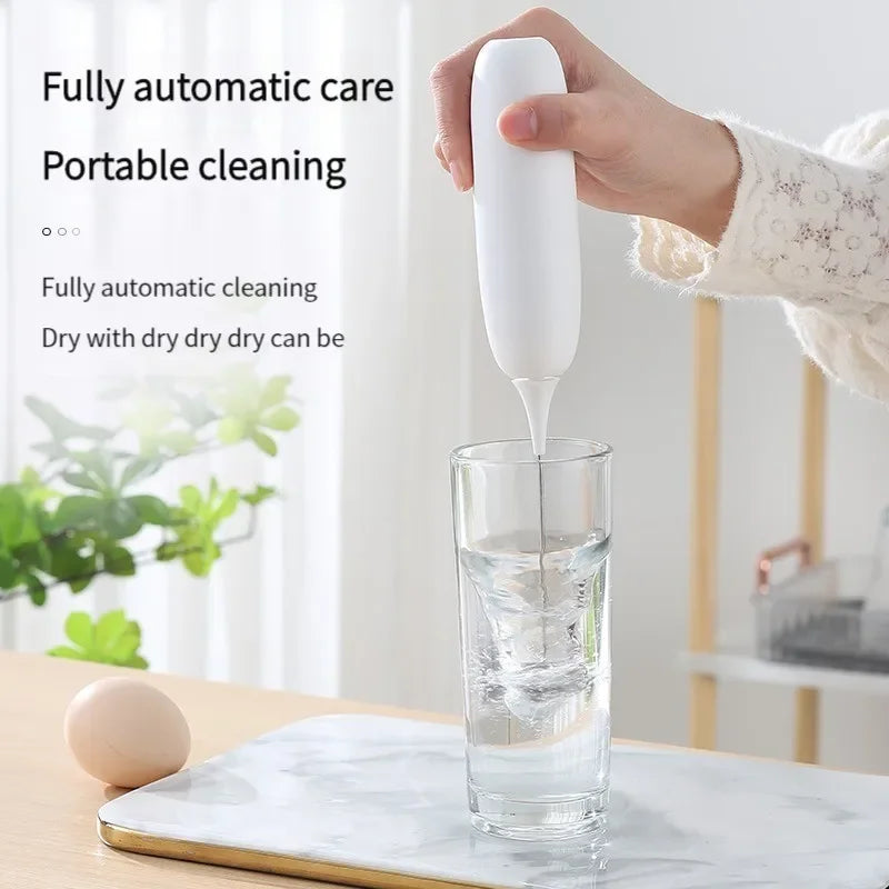1PC Battery Model Handheld Egg Beater Froth Mixer Kitchen Automatic Coffee Milk Foaming Mixer Kitchen Whisk Tools Peaceful Pleasures Health and Wellness