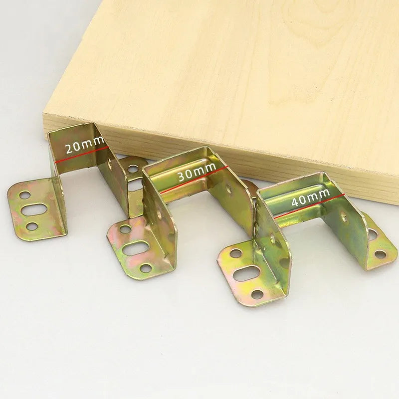 U-Shaped Metal Bed Frame Bracket Rail Hook Connector – 2 Pack