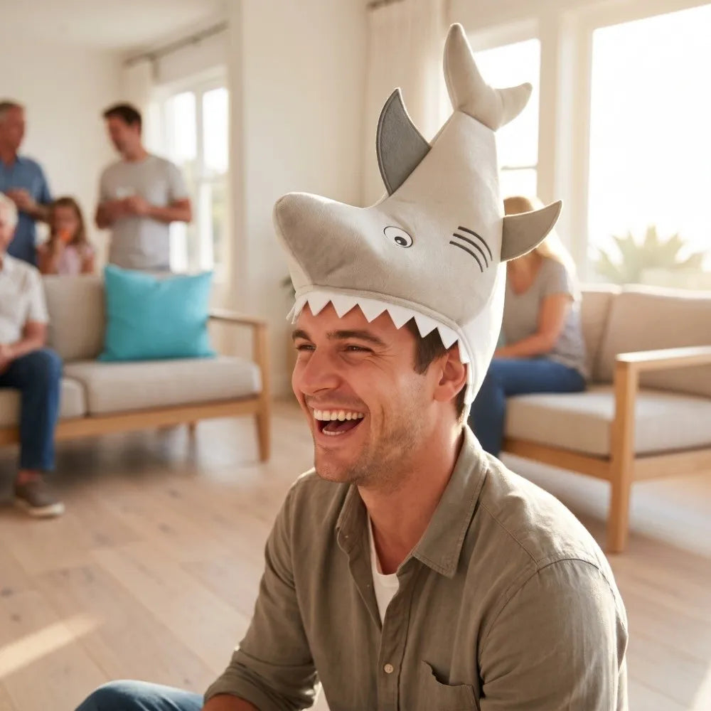 Funny Shark Head Cover Hat | Unisex Halloween Party Costume