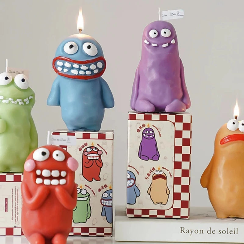 Earthlings Monster Candles Fun Creative Birthday Gifts Handmade Aromatherapy Candles Peaceful Pleasures Health and Wellness