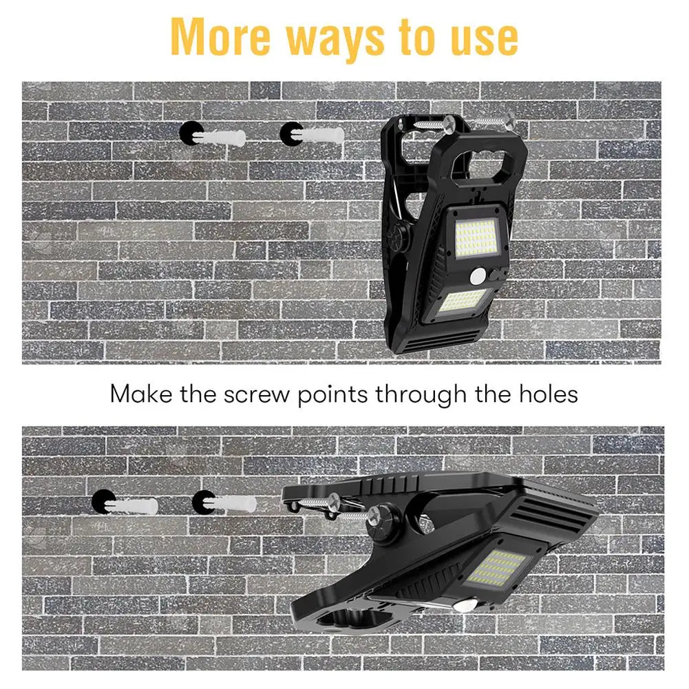 Clip-On Solar Motion Light IP65 Waterproof | 1200mAh PIR Sensor