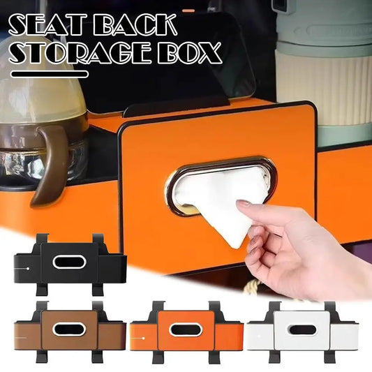 Car Seatback Storage Box Multi-Function Tissue Holder Car Cup Holder Seatback Storage Compartment Interior Decorative Hook Peaceful Pleasures Health and Wellness
