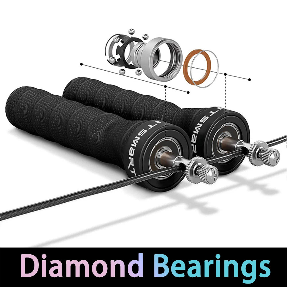 Professional Steel Wire Speed Jump Rope – Carbon Steel Bearings