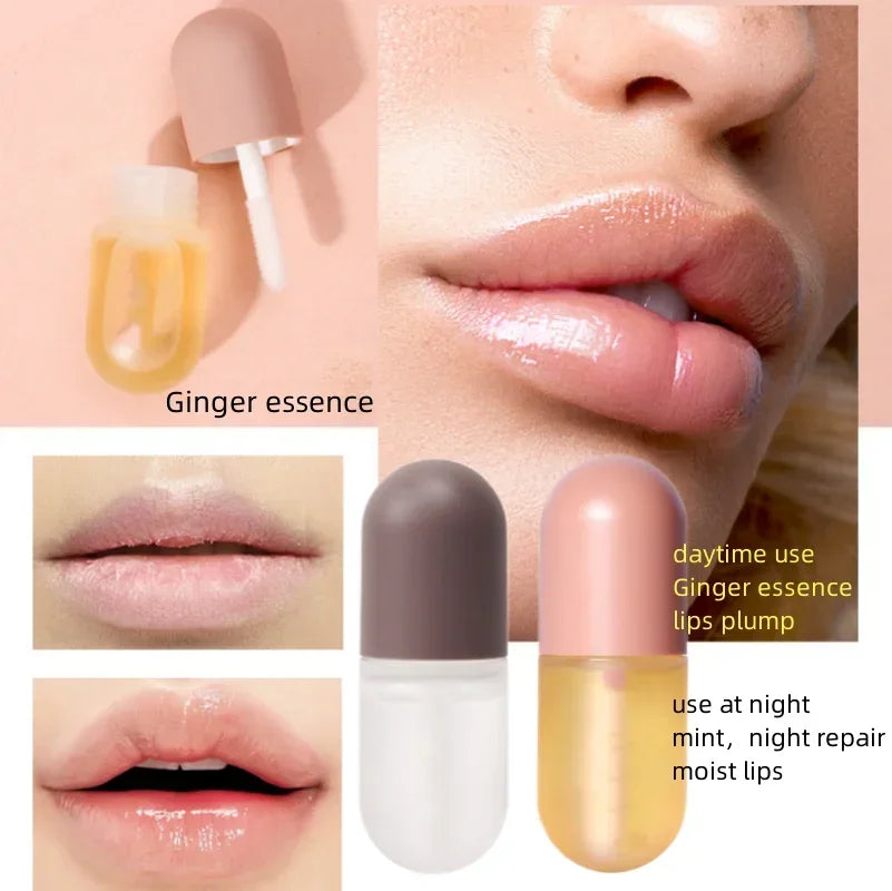Ginger Peppermint Lip Plumper – Moisturizing Day & Night Lip Gloss