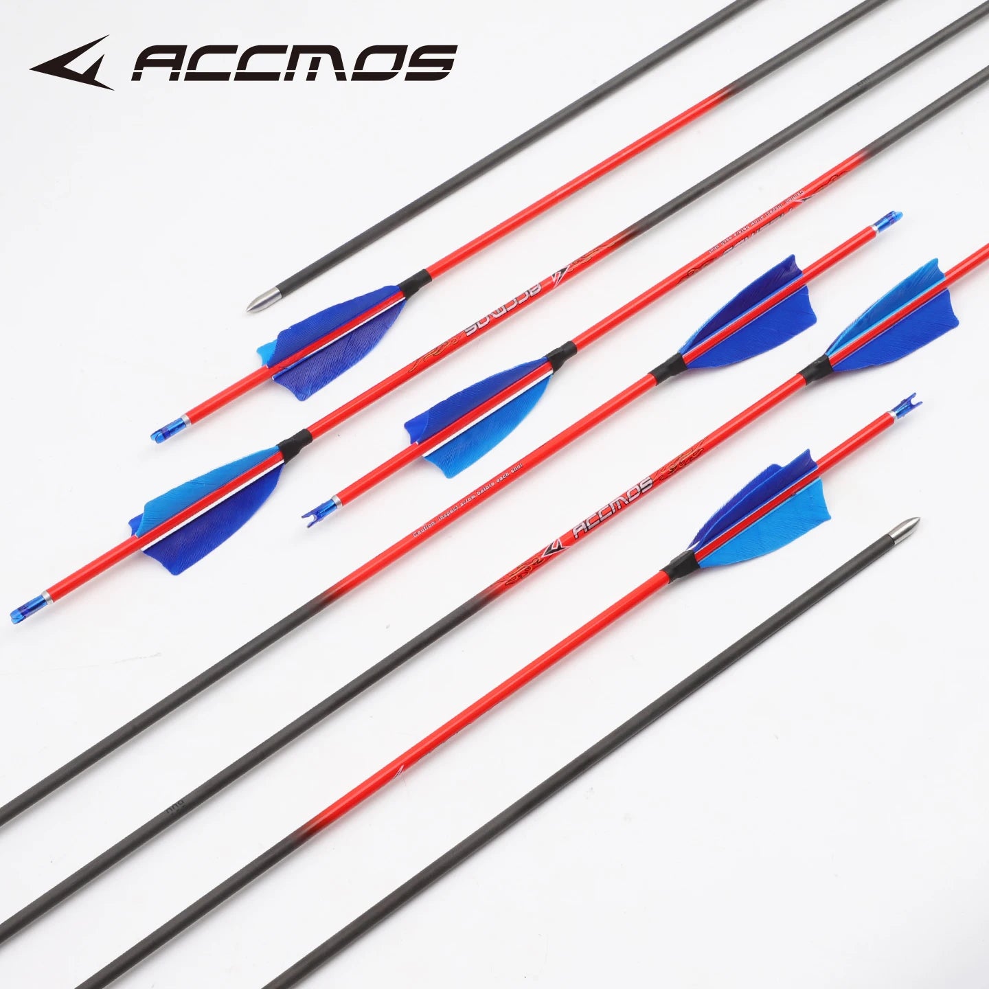 ACCMOS Pure Carbon Arrow Spine 400-1000 ID Archery Orange Shaft