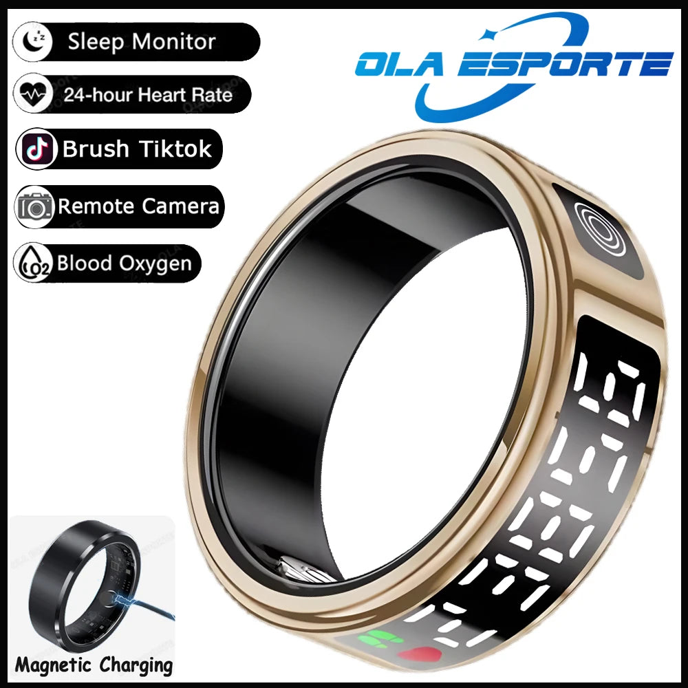 Smart Ring with Display – Heart Rate, Sleep & Activity Tracker