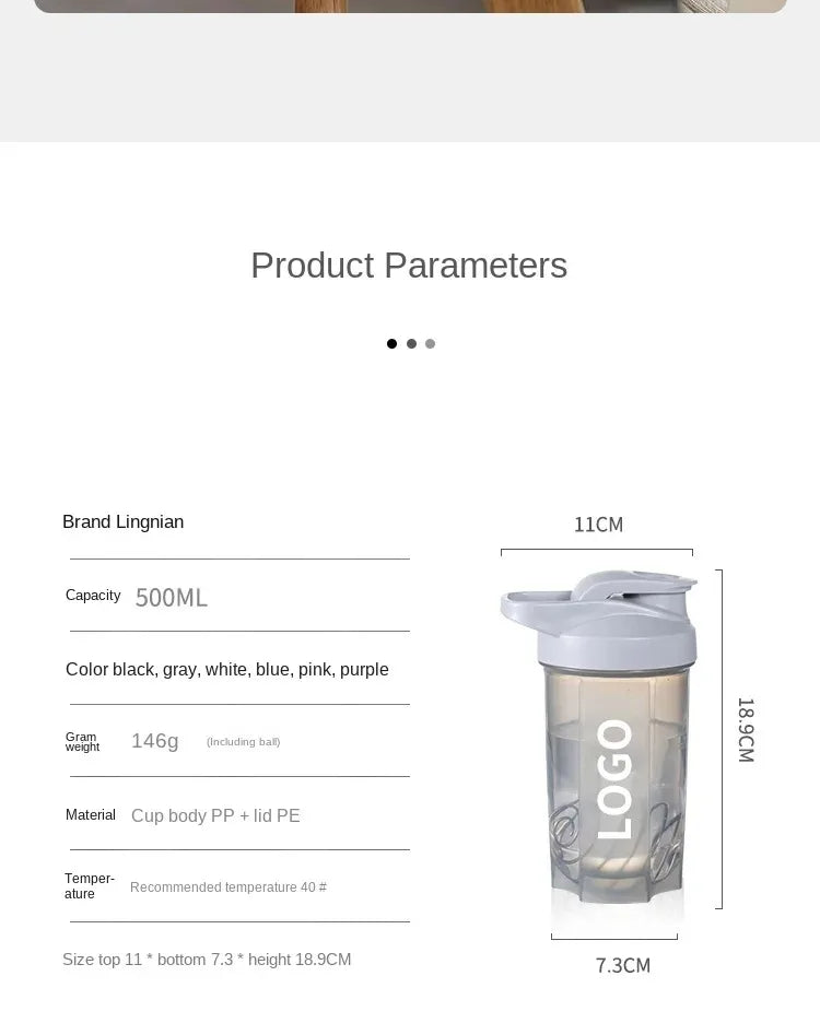 500Ml Portable Milk Shake Protein Powder Mixing Cup Fitness Drinking Bottle For Gym Shake Bottles LeakProof Sport Water Bottle Peaceful Pleasures Health and Wellness