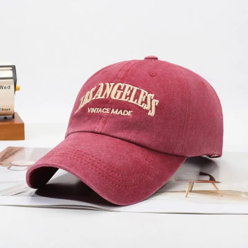 Washed Embroidered Baseball Cap – Unisex Adjustable Sun Hat