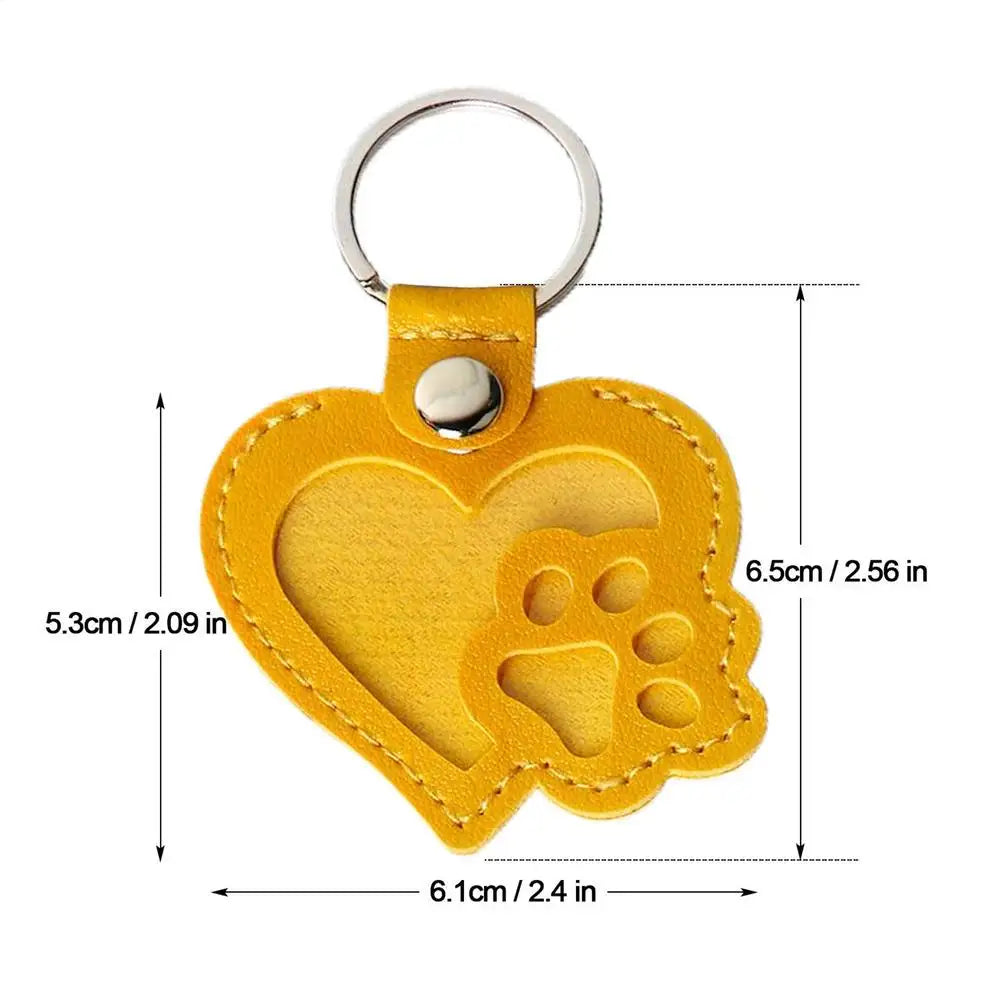 Leather Pet Hair Collector Keychain | Dog Keepsake Pendant