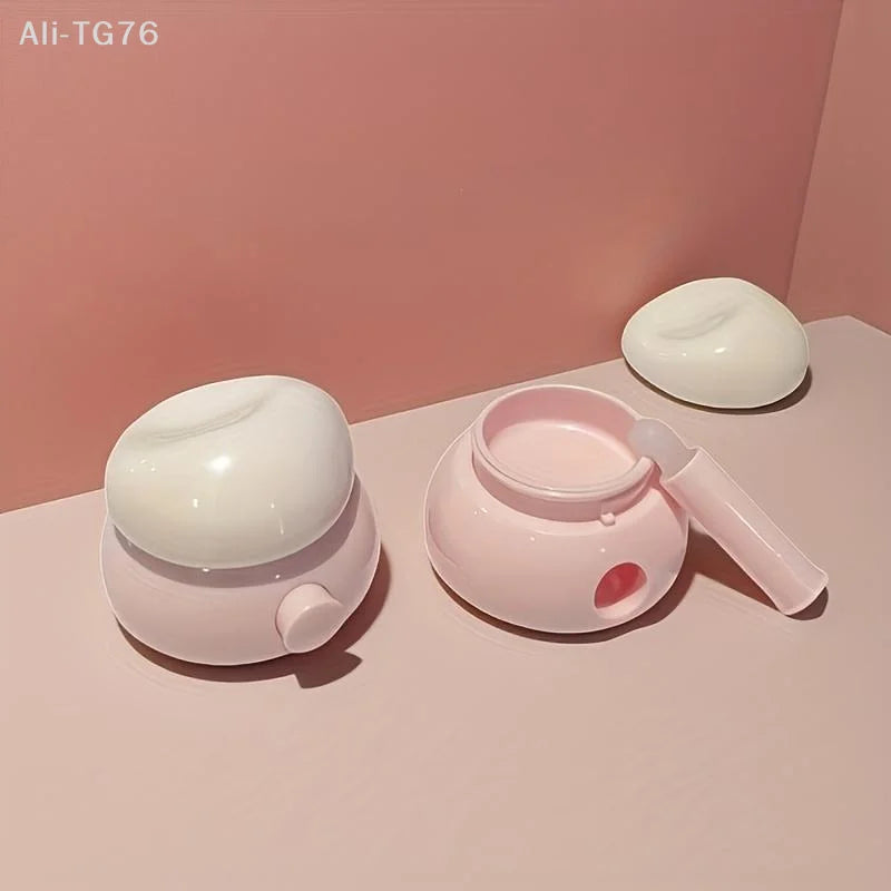 Mini Refillable Lip Balm Jar with Silicone Spoon | 3.5g Empty Cosmetic