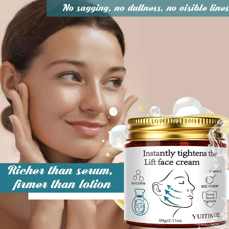 YUITIKUE Bee Venom Lift Face Cream – Firm & Brighten Skin Firming Face Cream Peaceful Pleasures Health and Wellness