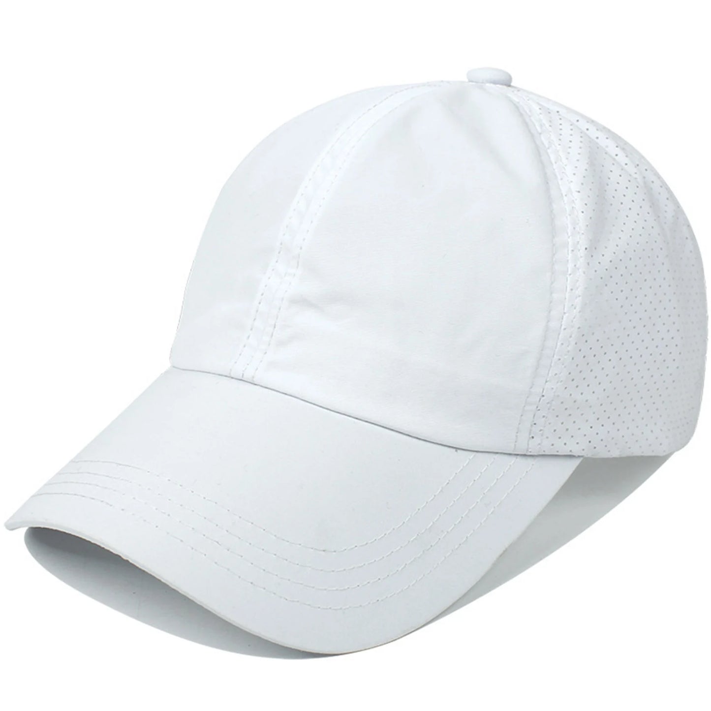 Basic Women's Baseball Cap Quick Drying Adjustable Trendy Sunshade Hats for Running Hiking Training Peaceful Pleasures Health and Wellness White