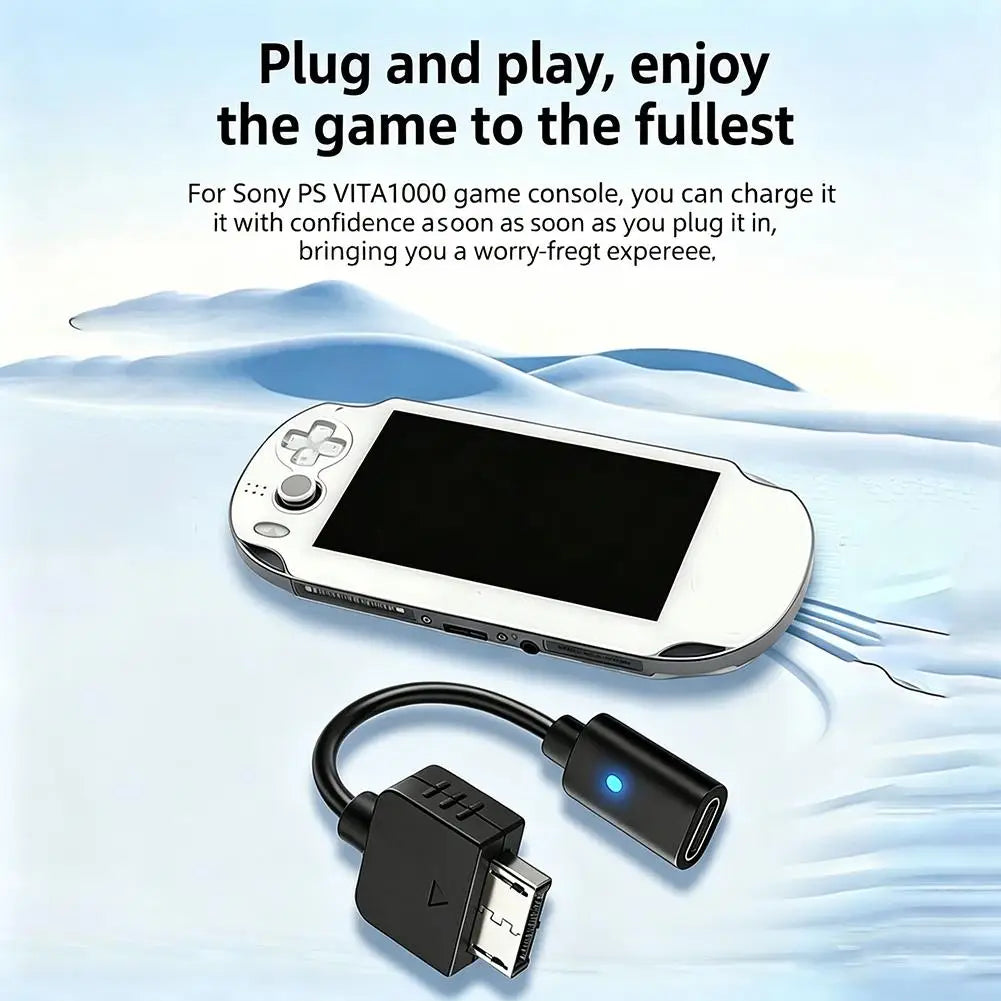 USB-C to PS Vita 1000 Charging Cable with LED Indicator