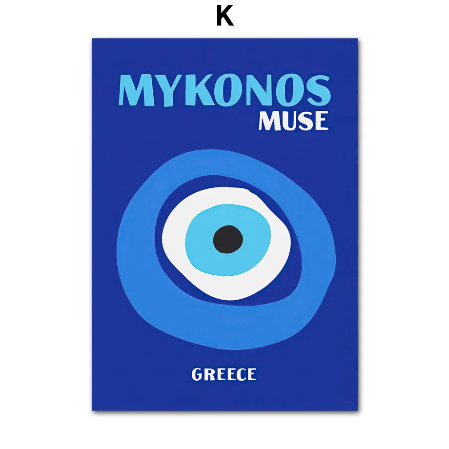 Ibiza Mykonos Miami Bondi Travel Canvas Wall Art Print