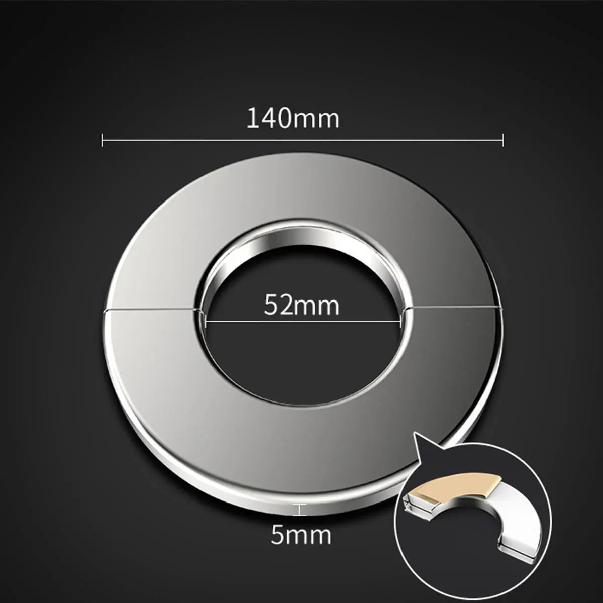 Stainless Steel Pipe Hole Cover | Decorative Escutcheon Plate