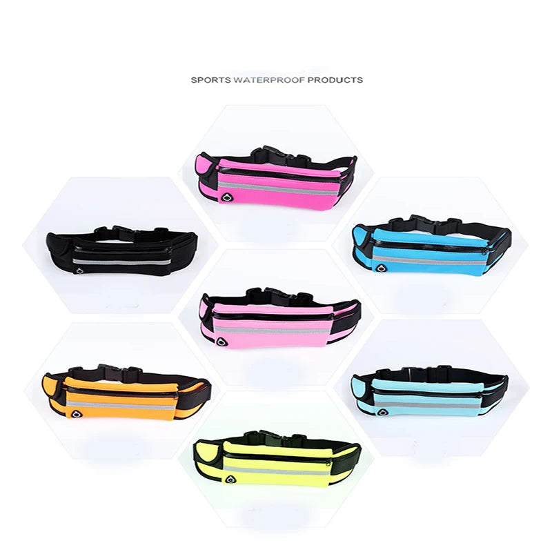 Sports Waist Bag - Waterproof Snug-fitting Shock-absorbing Running Gadget - Water Bottle Holder Mobile Phone Bag Peaceful Pleasures Health and Wellness