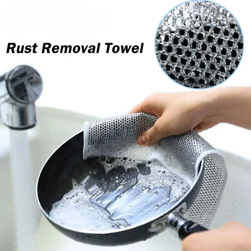 Magic Wire Cleaning Cloth | Metal Mesh Dish Scrubber 1-12pk