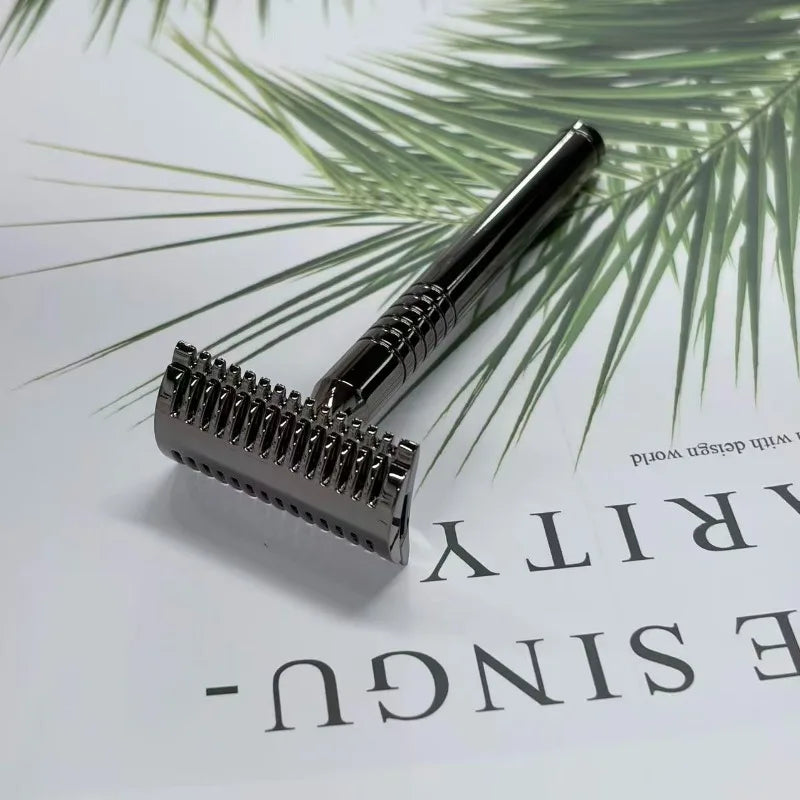 2026 Hot Sale Yaqi Charcoal Color Safety Razor for mens Comfortable Shaving Peaceful Pleasures Health and Wellness