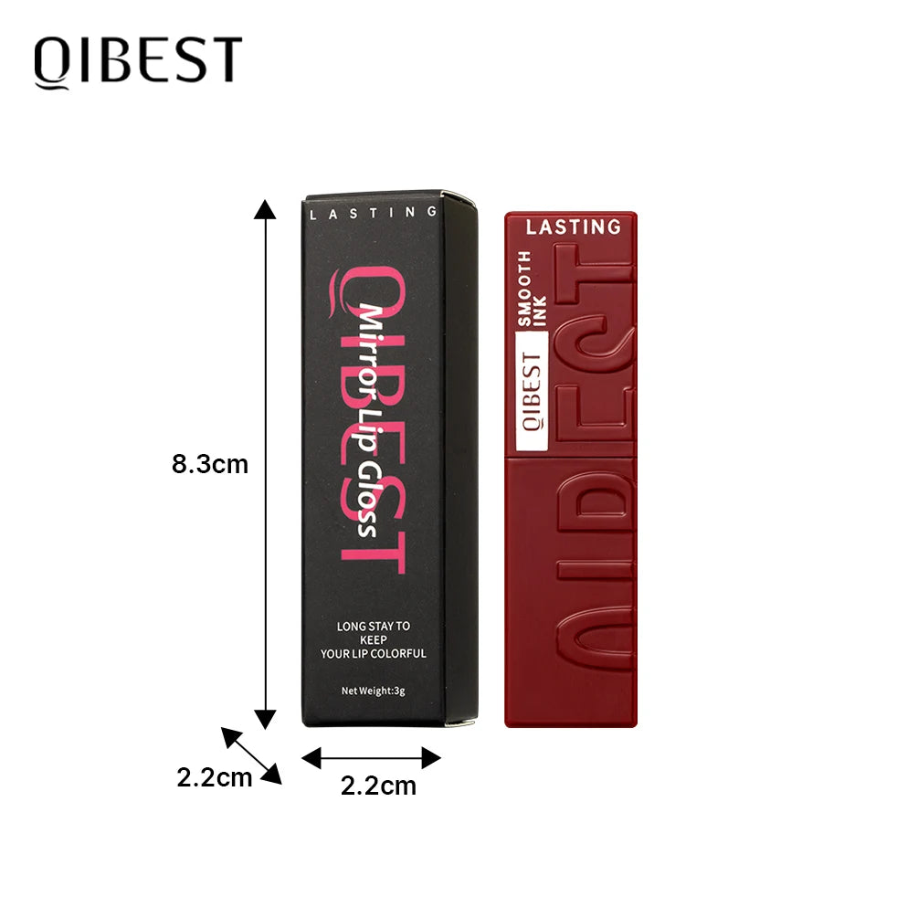 QIBEST 8 Color Watery Lip Gloss Waterproof Long Lasting Mirror Lip Glaze Moisturizing Liquid Lipstick Tint Women Makeup Cosmetic Peaceful Pleasures Health and Wellness
