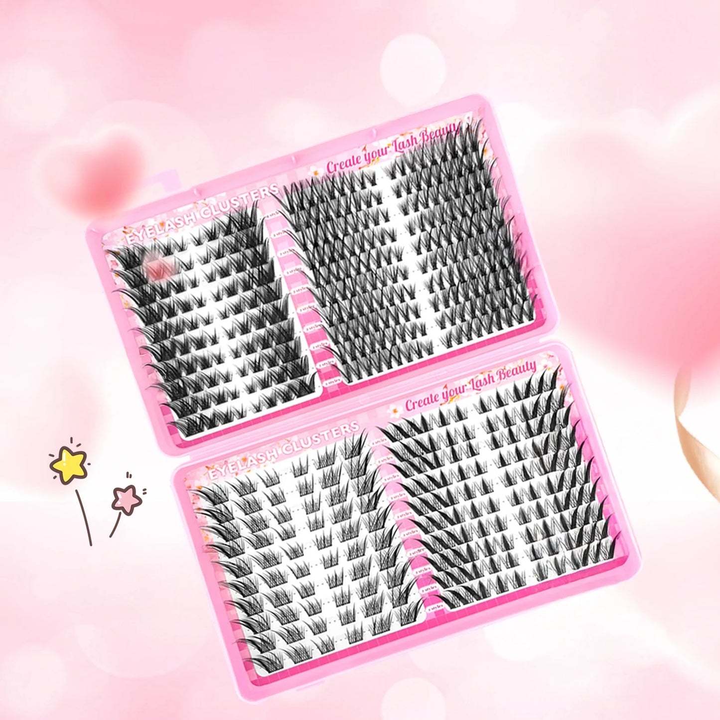 Manga Cluster False Lashes 10–16mm Fluffy Fairy DIY Extensions