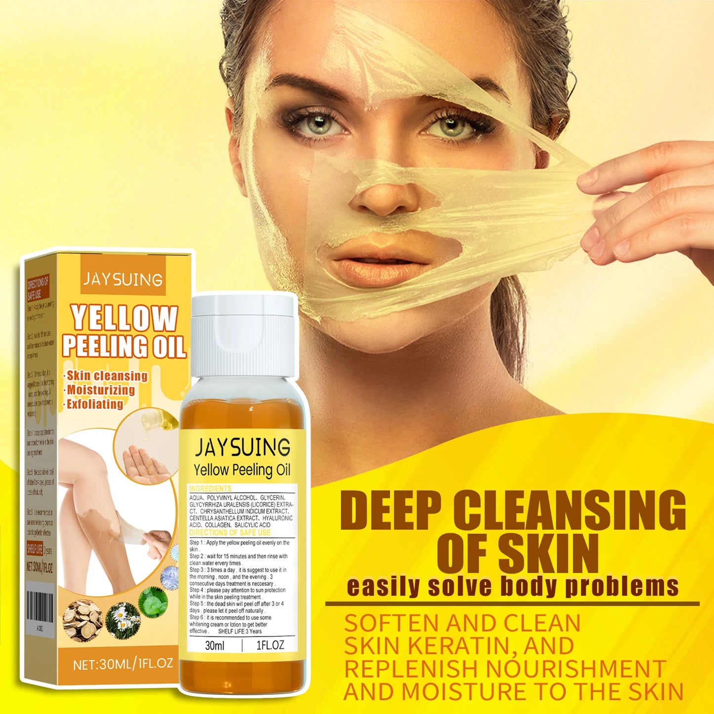 Jaysuing Yellow Peeling Oil – Dark Spot & Brightening 30ml