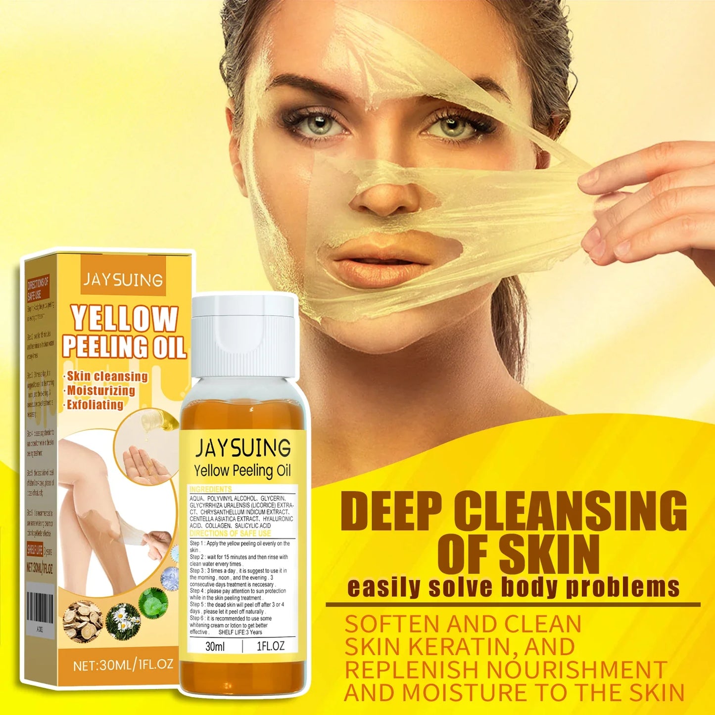 Jaysuing Brightening Exfoliating Peeling Oil 30ml | Body Glow