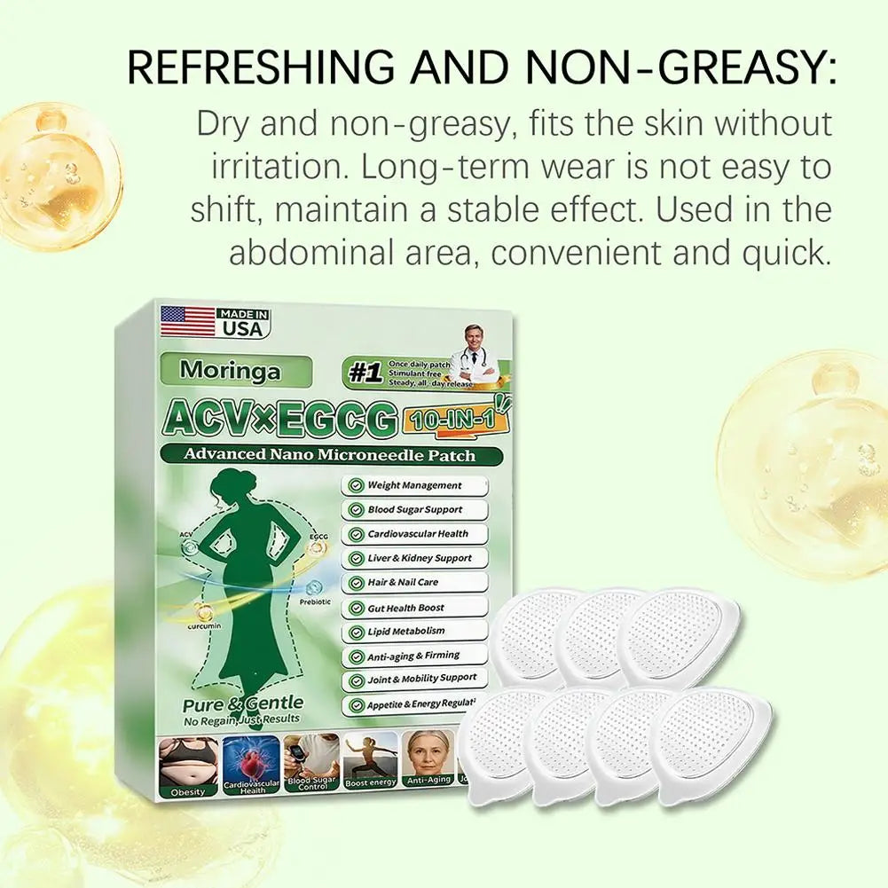 Moringa Nano Microneedle Patches – Body Firming & Wellness