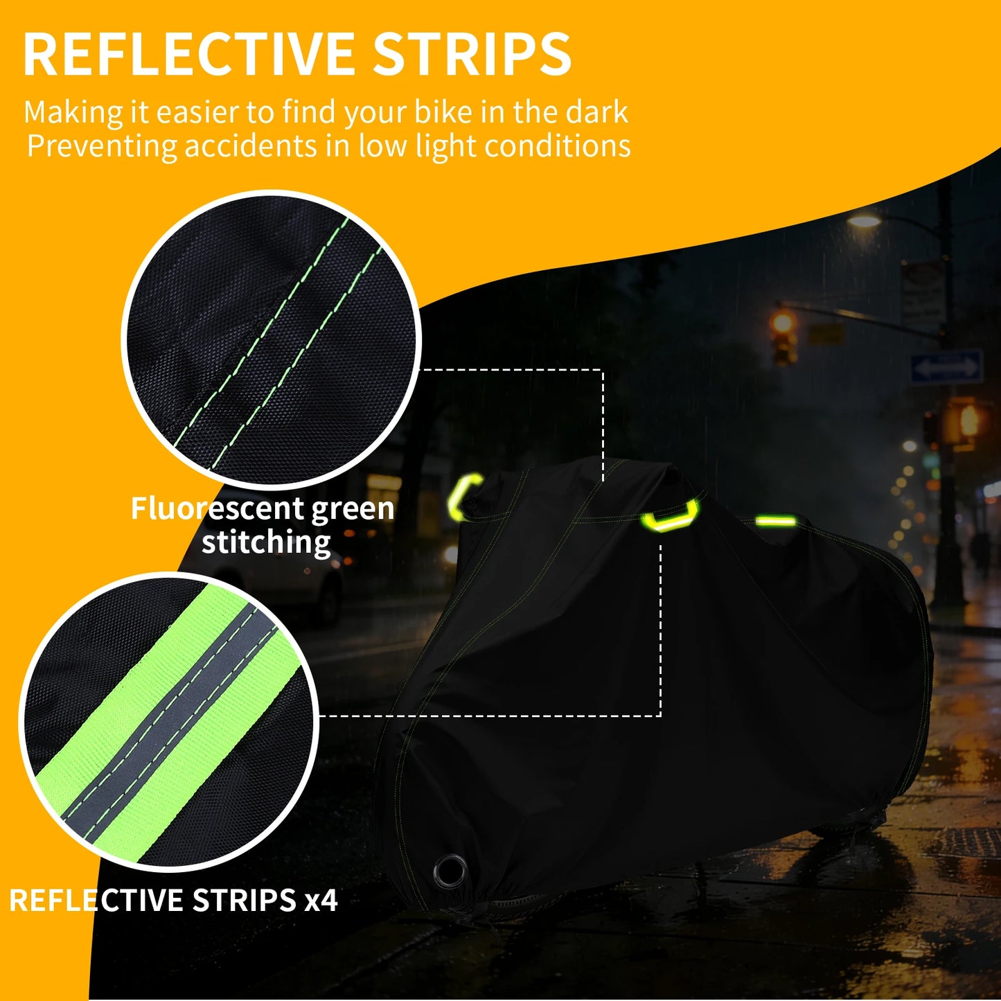 Outdoor Bike Cover 210D High Quality Bicycle Protector Multipurpose Sun Rain Snow Dust Waterproof All Weather Protective Covers Peaceful Pleasures Health and Wellness