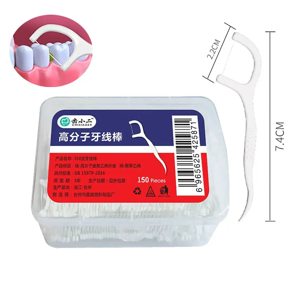 150PCS Toothpick Oral Care Interdental Brushes Plaque Remove Teeth Floss Teeth Cleaning Soft Rubber Bristle Oral Hygiene 150PCS Peaceful Pleasures Health and Wellness