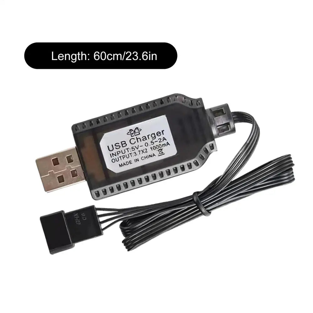 USB Lithium Battery Charger 7.4V 1000mA Fast Charging Cable RC Airplane Lithium Battery SM-2P SM-3P SM-4P Drone Battery Charge Peaceful Pleasures Health and Wellness SM4P